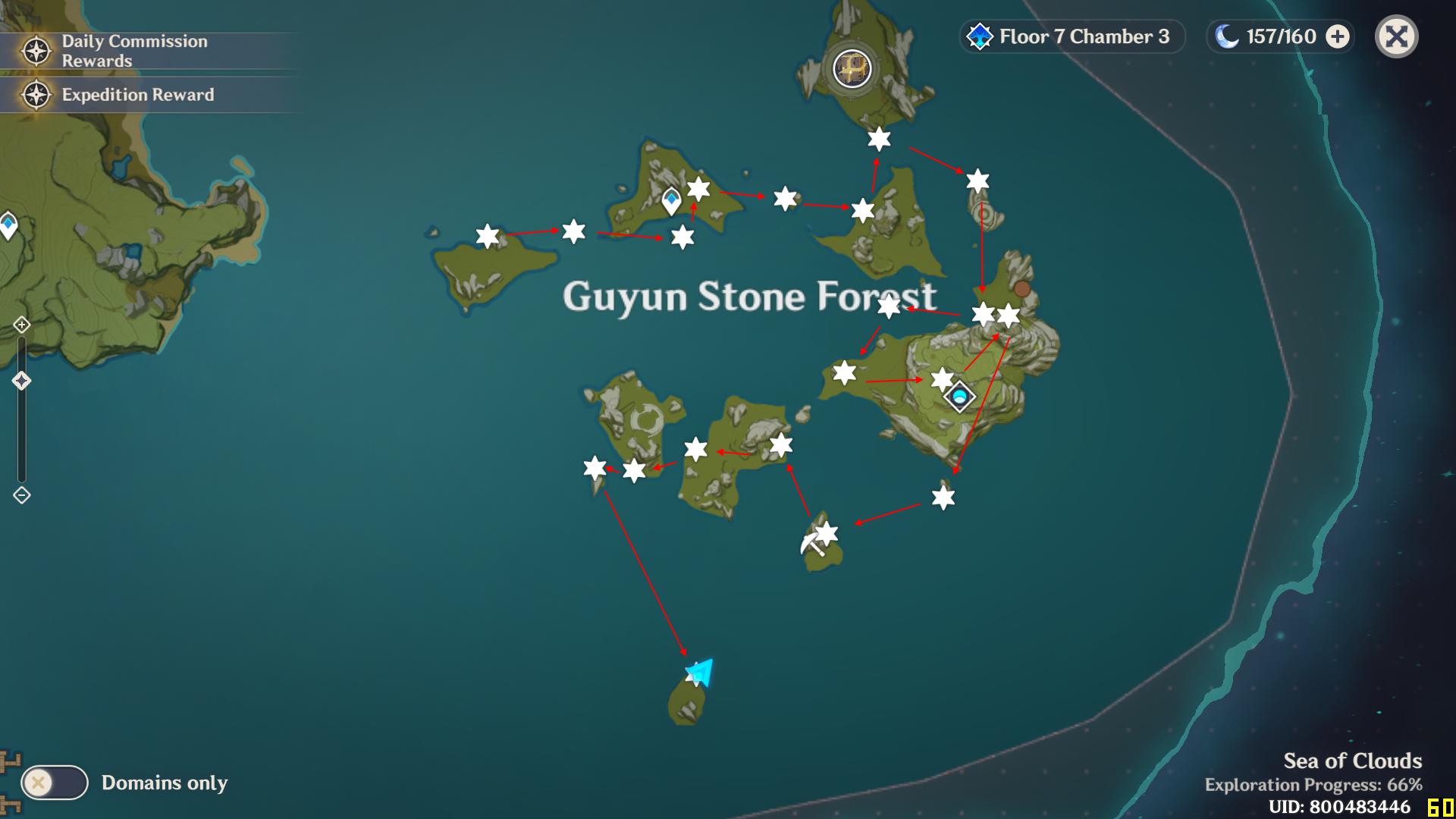Genshin Impact Meteorite Location - Guyun Stone Forest in Liyue
