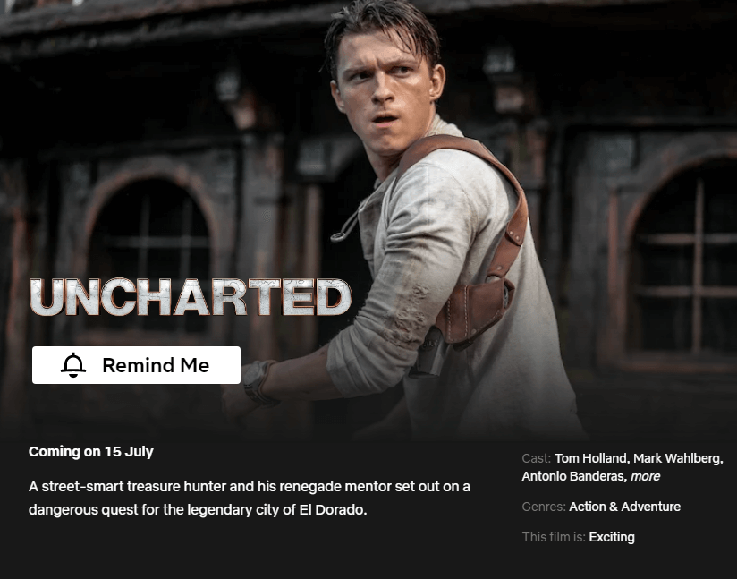 Uncharted Netflix