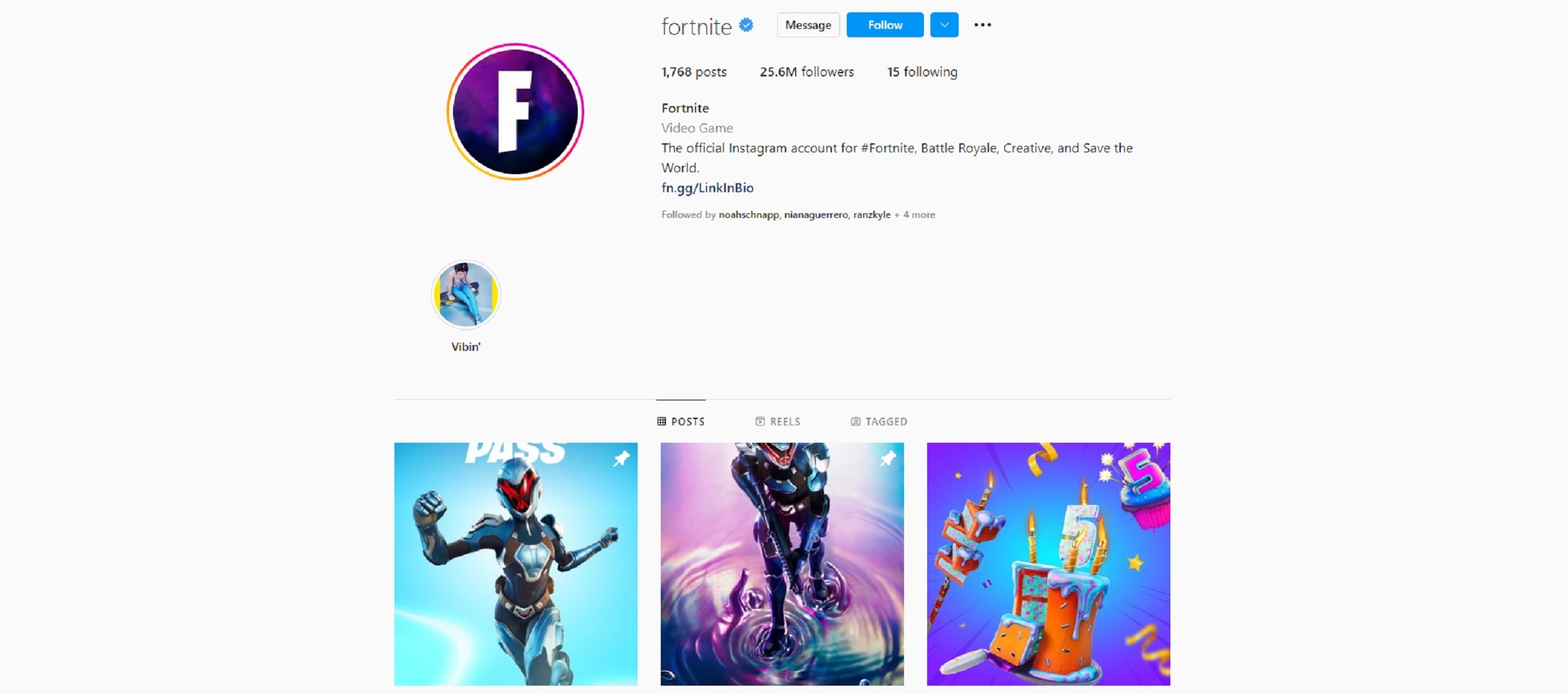 Fortnite Instagram