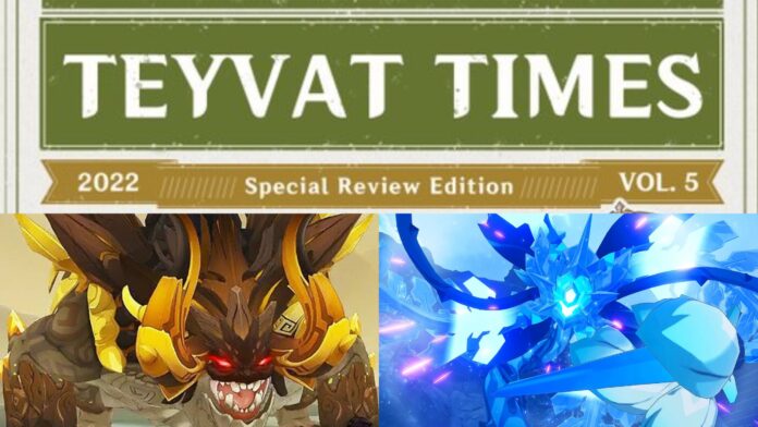 Genshin Impact Tevyat Times shows the most defeated Boss - Monthly Report 2022 Jan-Sept - Cover Picture