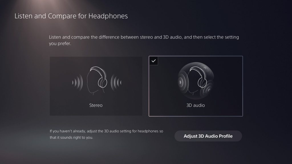 PS5 Update 3D Audio