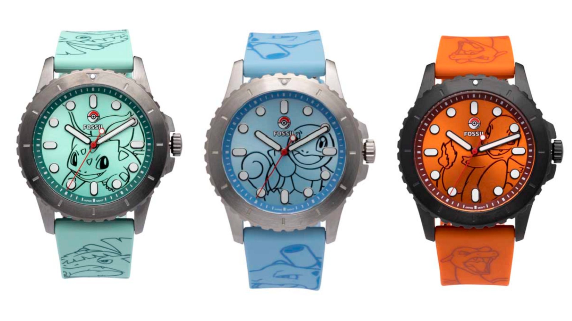 Pokemon x Fossil silicone watches