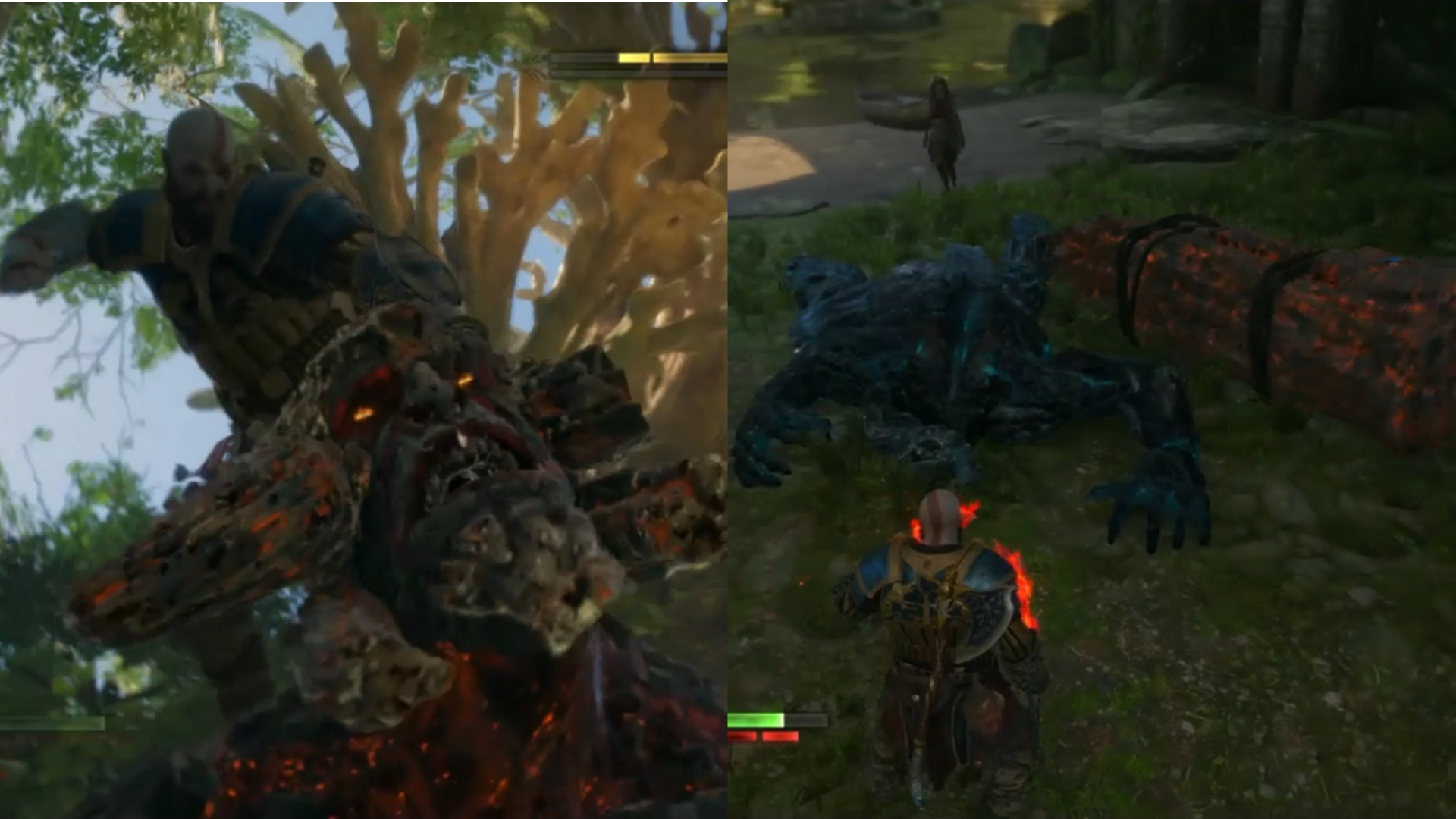 14 God of War: Ragnarok defeat two Troll Statues