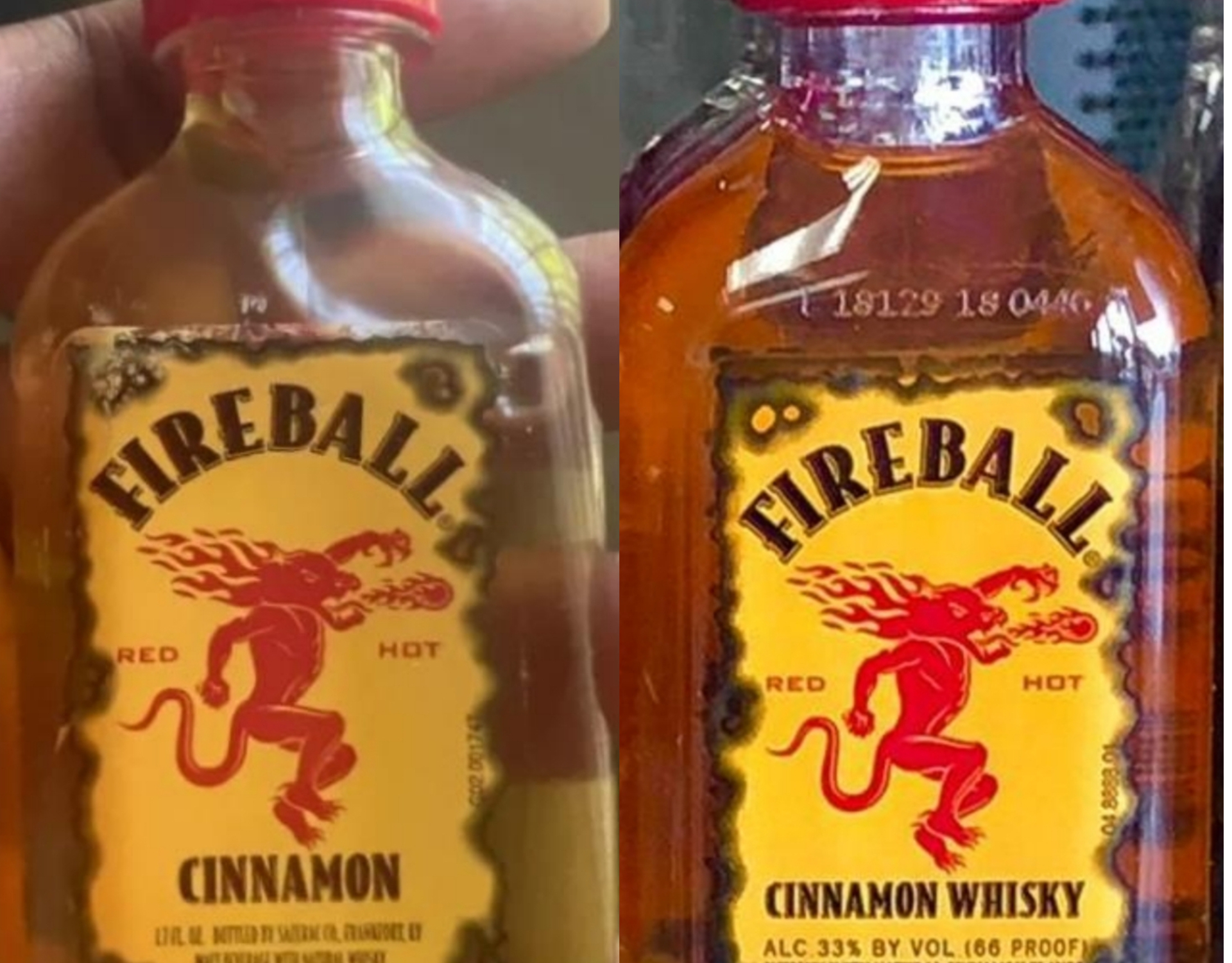 Fireball Cinnamon Whisky lawsuit, differ