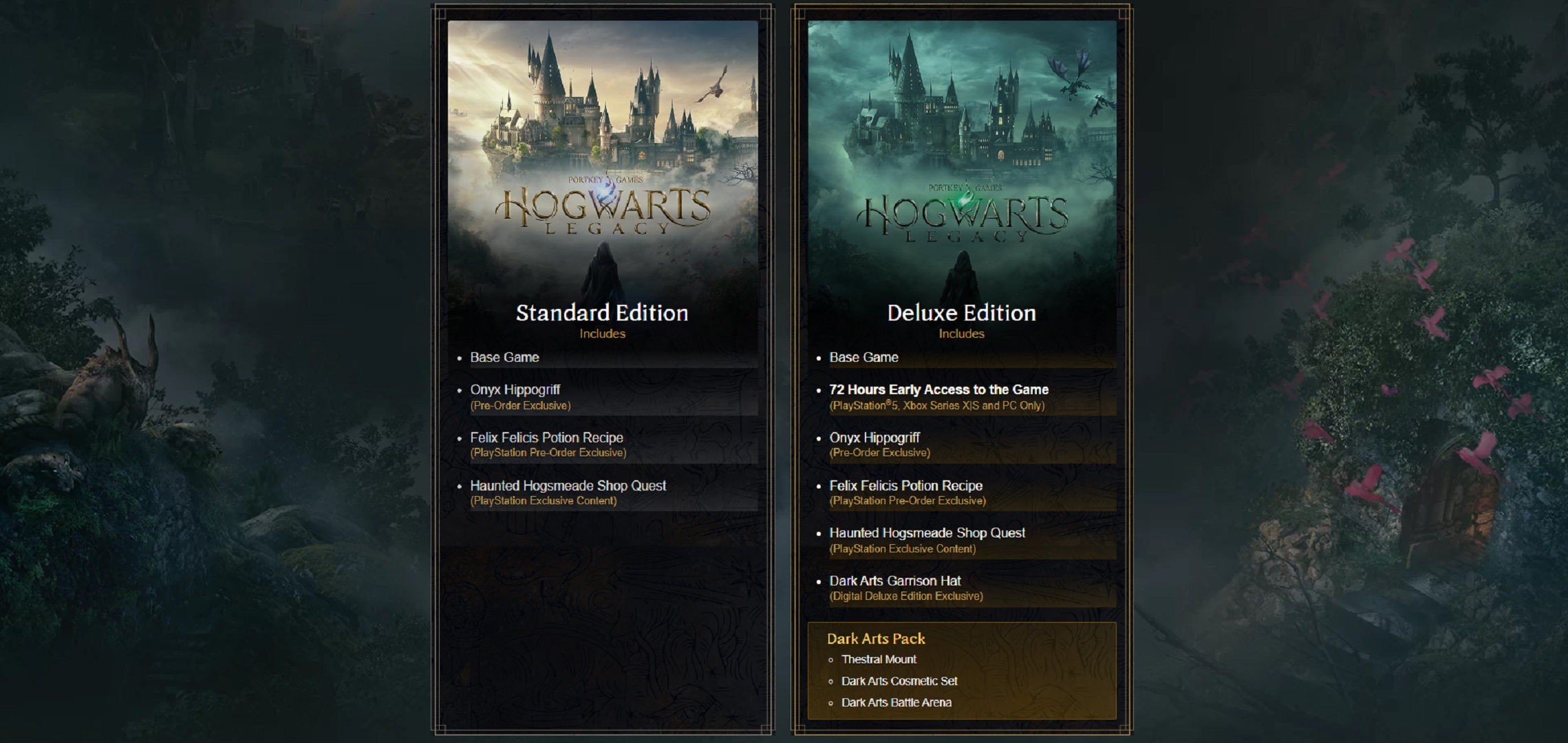 Hogwarts Legacy early access, editions