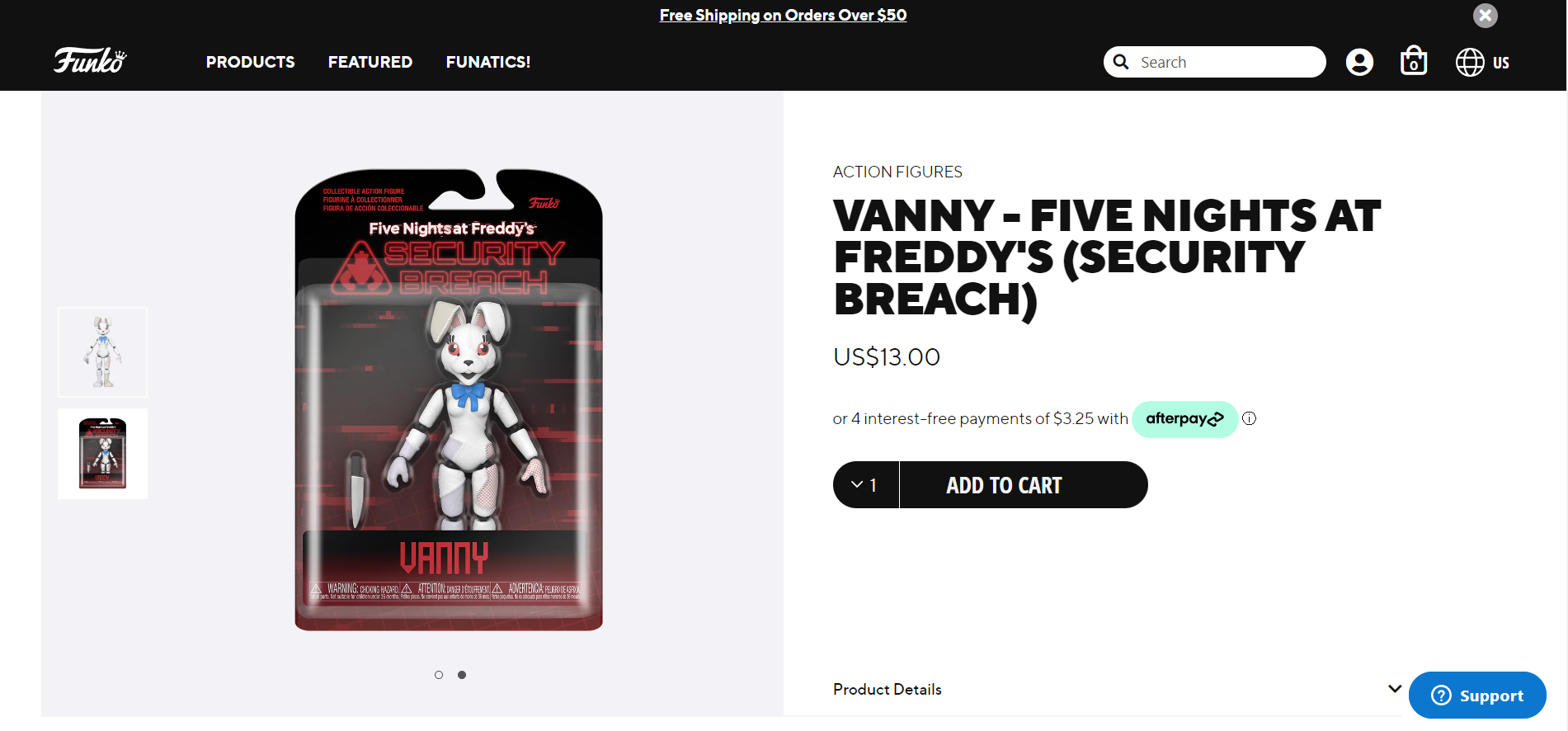 Five Nights at Freddy's (FNAF) Security Breach action figures