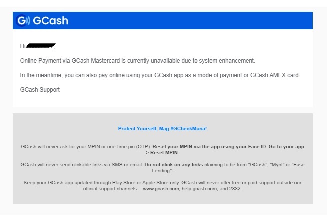 GCash Mastercard Suspended Hack
