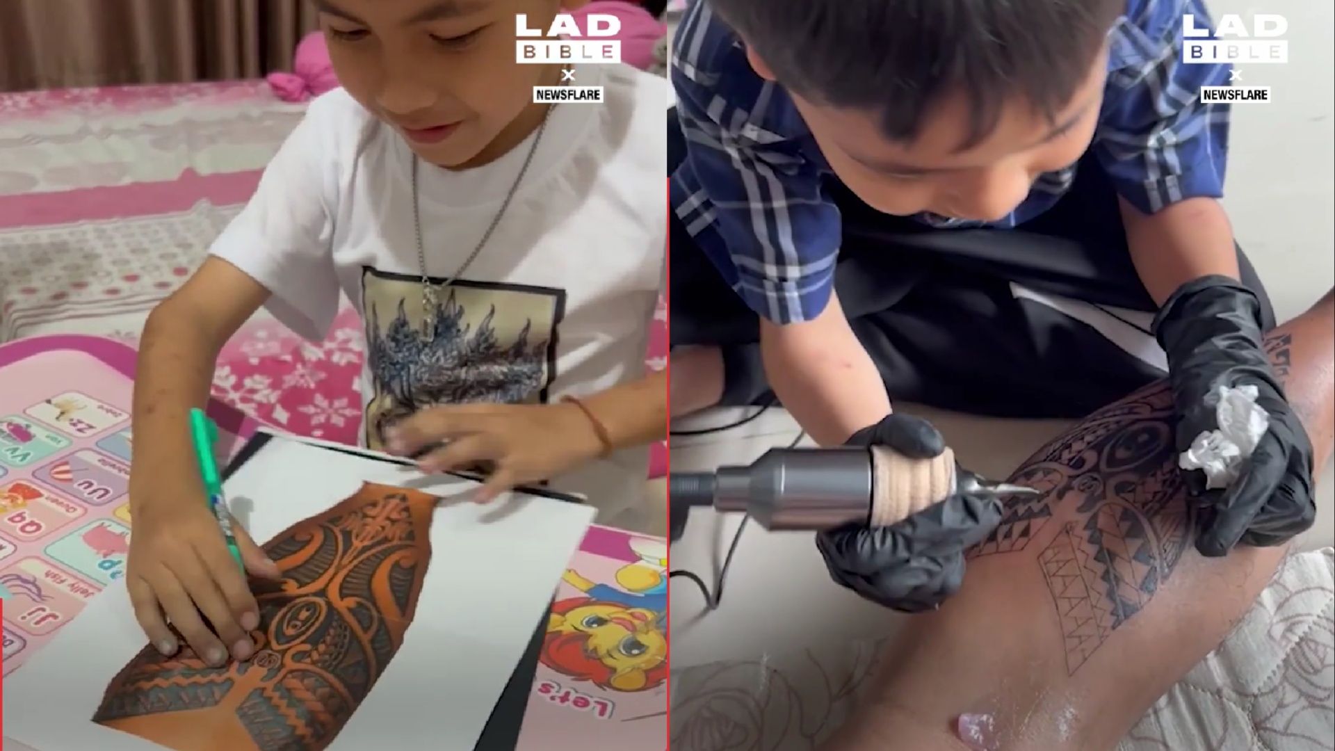Who is the 7 year old Tattoo Artist viral on social media? Can you book an appointment?